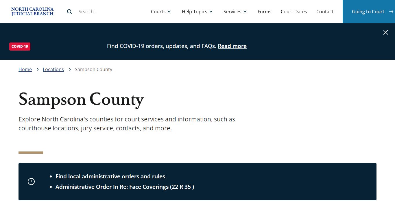 Sampson County | North Carolina Judicial Branch - NCcourts