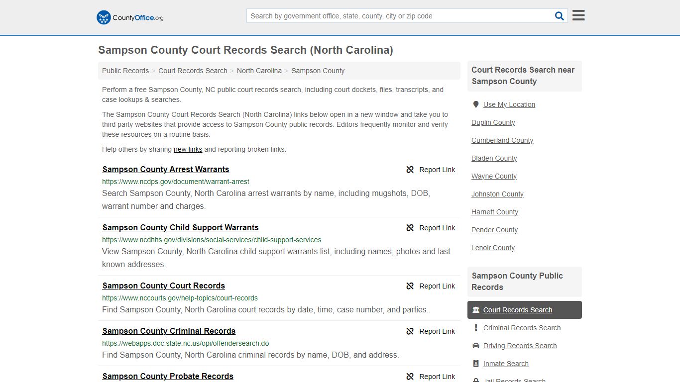 Sampson County Court Records Search (North Carolina) - County Office